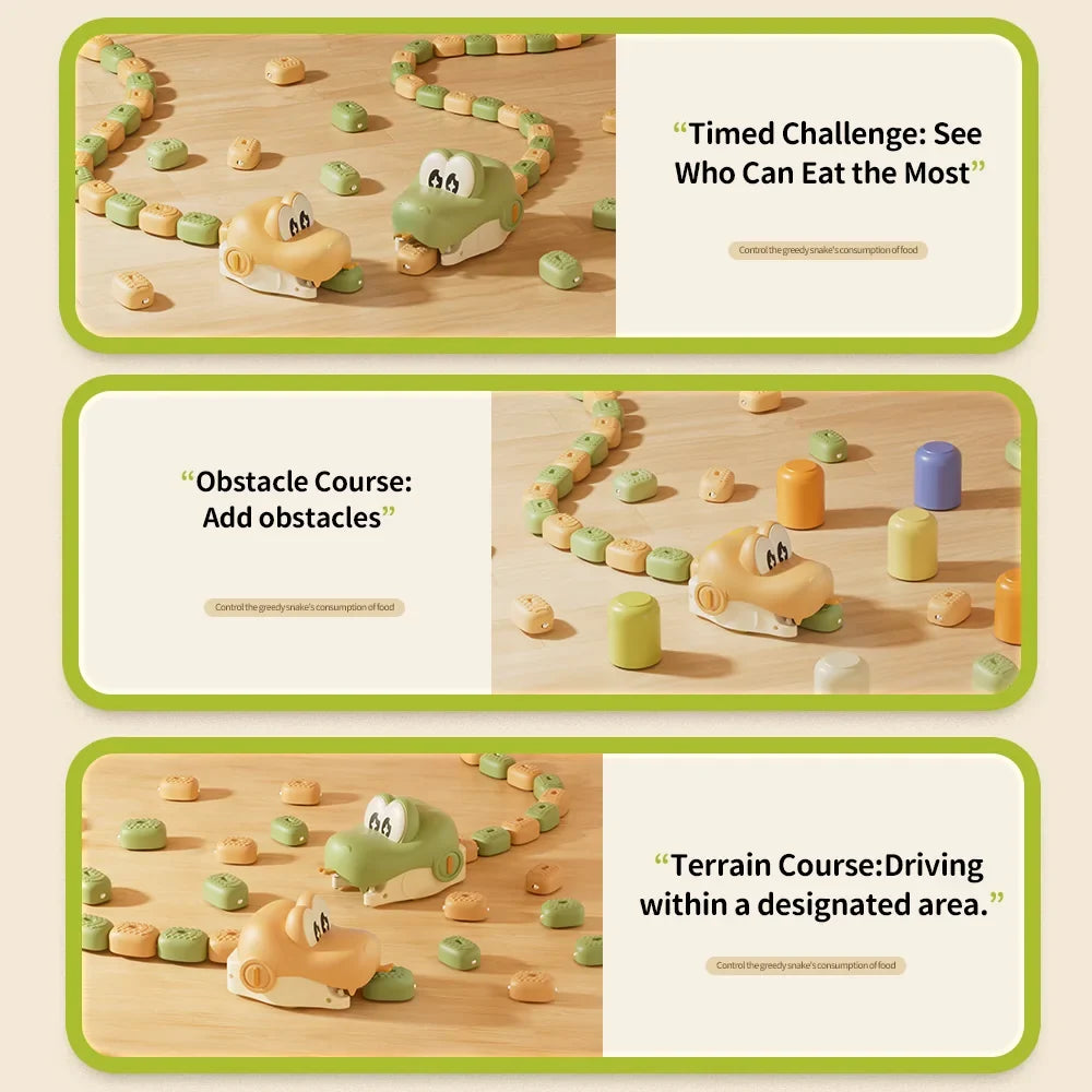 Timed challenge obstacle course and terrain play ideas for the snake toy