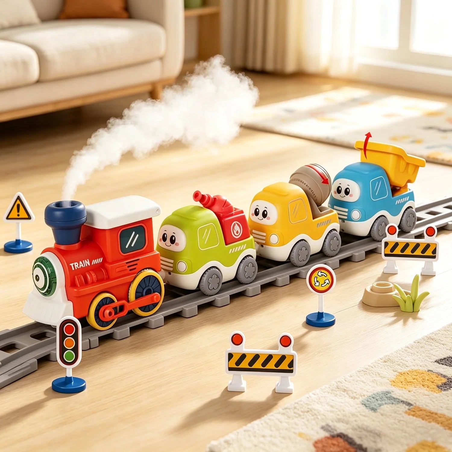 Steam railway toy train