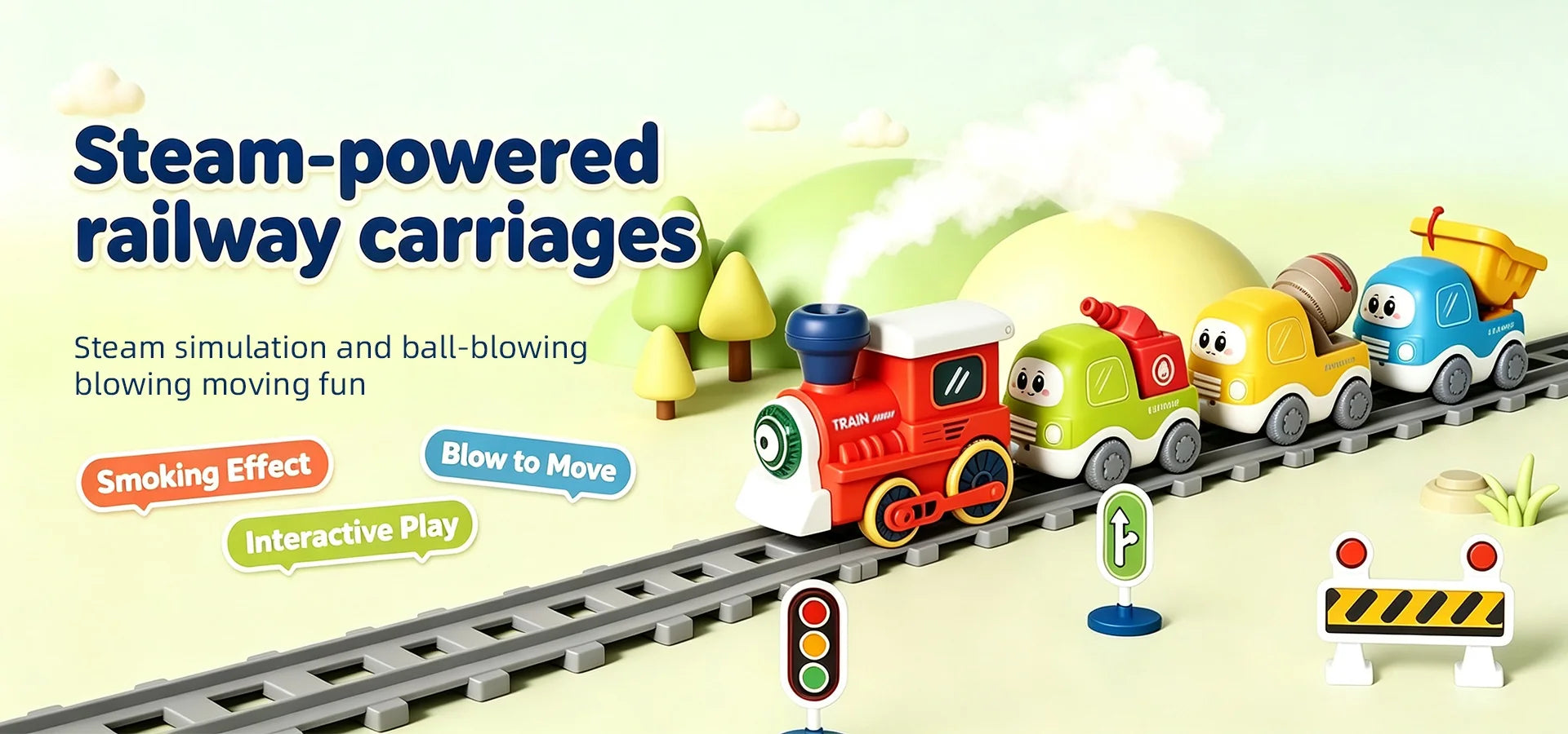 Steam-powered railway carriages